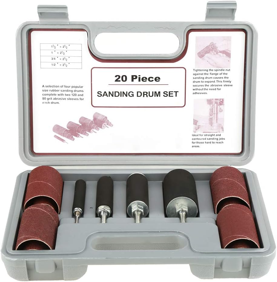 20 Stück Power-Drum-Sanders Selbstexpandierende Polsterspindel Schleifbohrmaschine Press Drum Sander