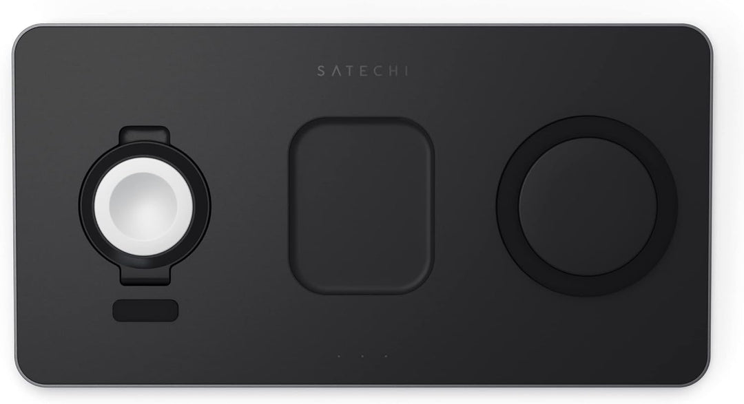Satechi Trio Kabelloses Ladegerät mit Magnetpad – Qi-Zertifiziert – Kompatibel mit iPhone 13 Pro Max