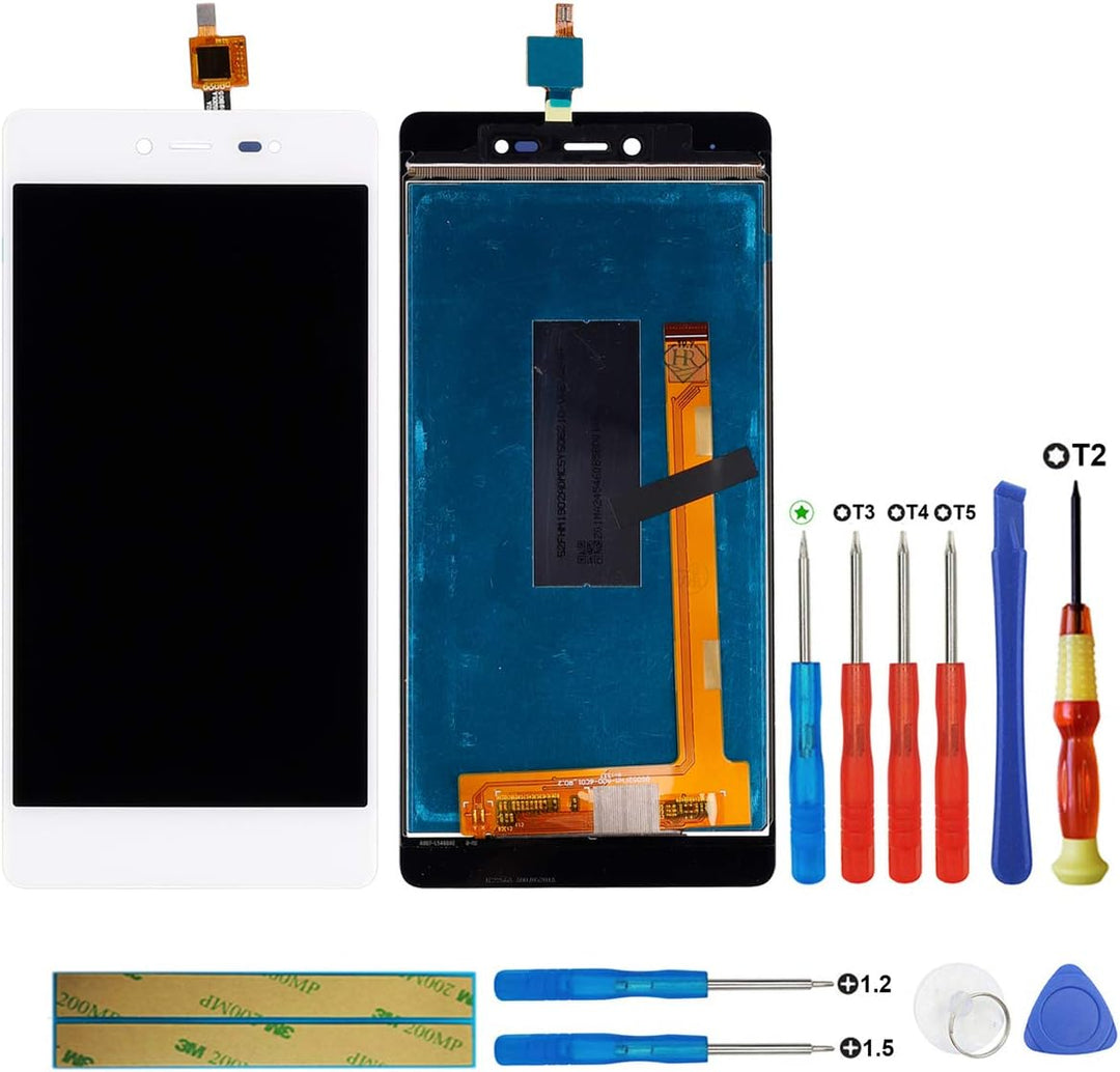 swark LCD Display Compatible with Wiko Fever Weisse (ohne Rahmen) Touchscreen Bildschirm Digitizer A
