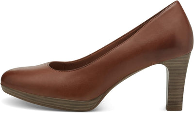 Tamaris Damen Klassische Pumps, Frauen Absatzschuhe,TOUCHit-Fussbett 36 EU Braun Cognac, 36 EU Braun