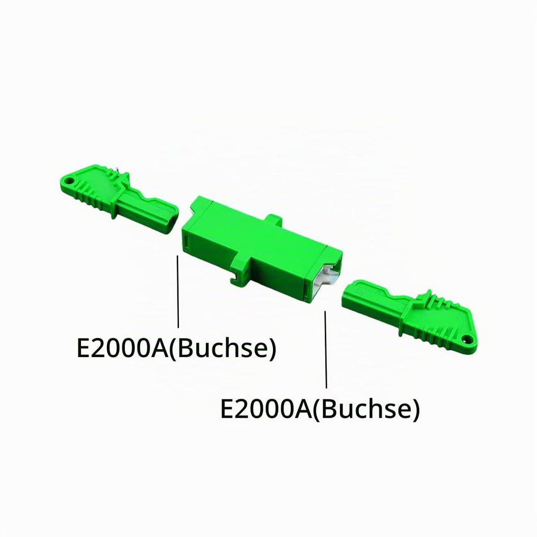 Elfcam® - Glasfaser-Adapter Singlemode Simplex E2000/APC Female/Buchse auf E2000/APC Female/Buchse,