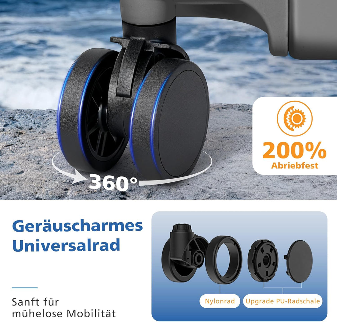 ALPHA CAMP Koffer Grösse XL Reisekoffer Leicht Hartschalenkoffer Polycarbonat 92L Luggage Suitcase m