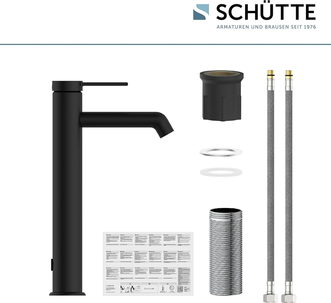 SCHÜTTE Waschtischarmatur für Aufsatzwaschbecken LOS ANGELES 33116, Wasserhahn Bad hoher Auslauf, ho