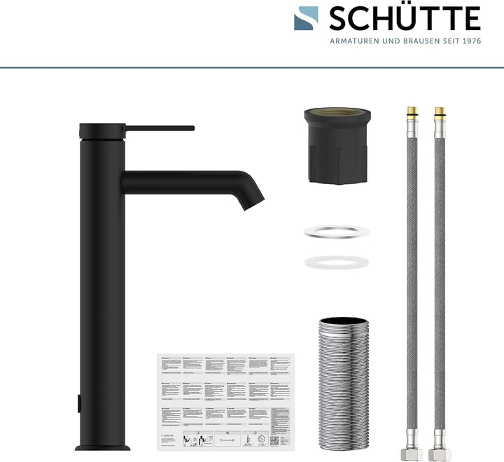 SCHÜTTE Waschtischarmatur für Aufsatzwaschbecken LOS ANGELES 33116, Wasserhahn Bad hoher Auslauf, ho