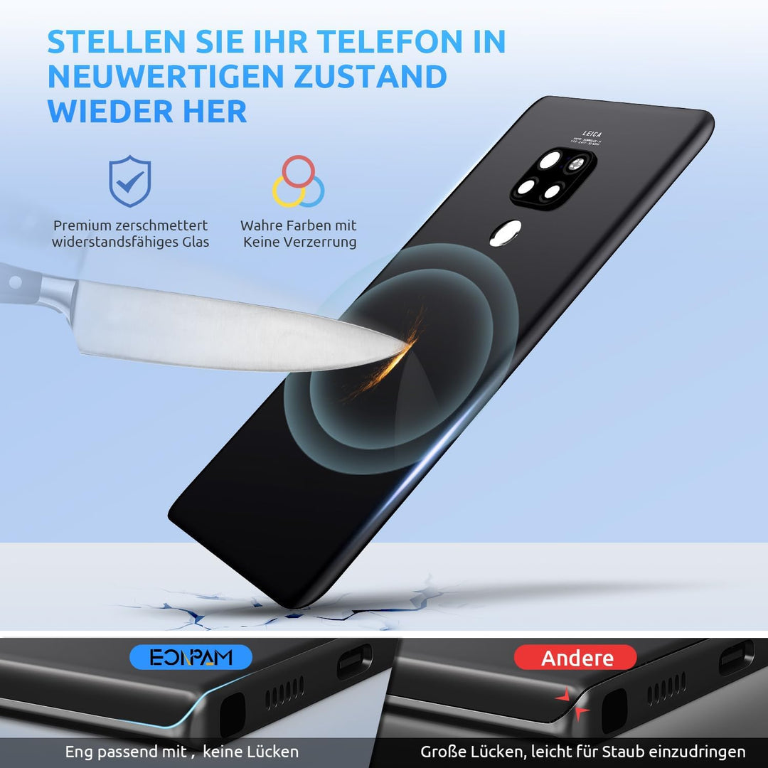 Akkudeckel für Huawei Mate 20 Rückseite Glas Original Backcover Back Glas Ersatz Reparatur Set mit K