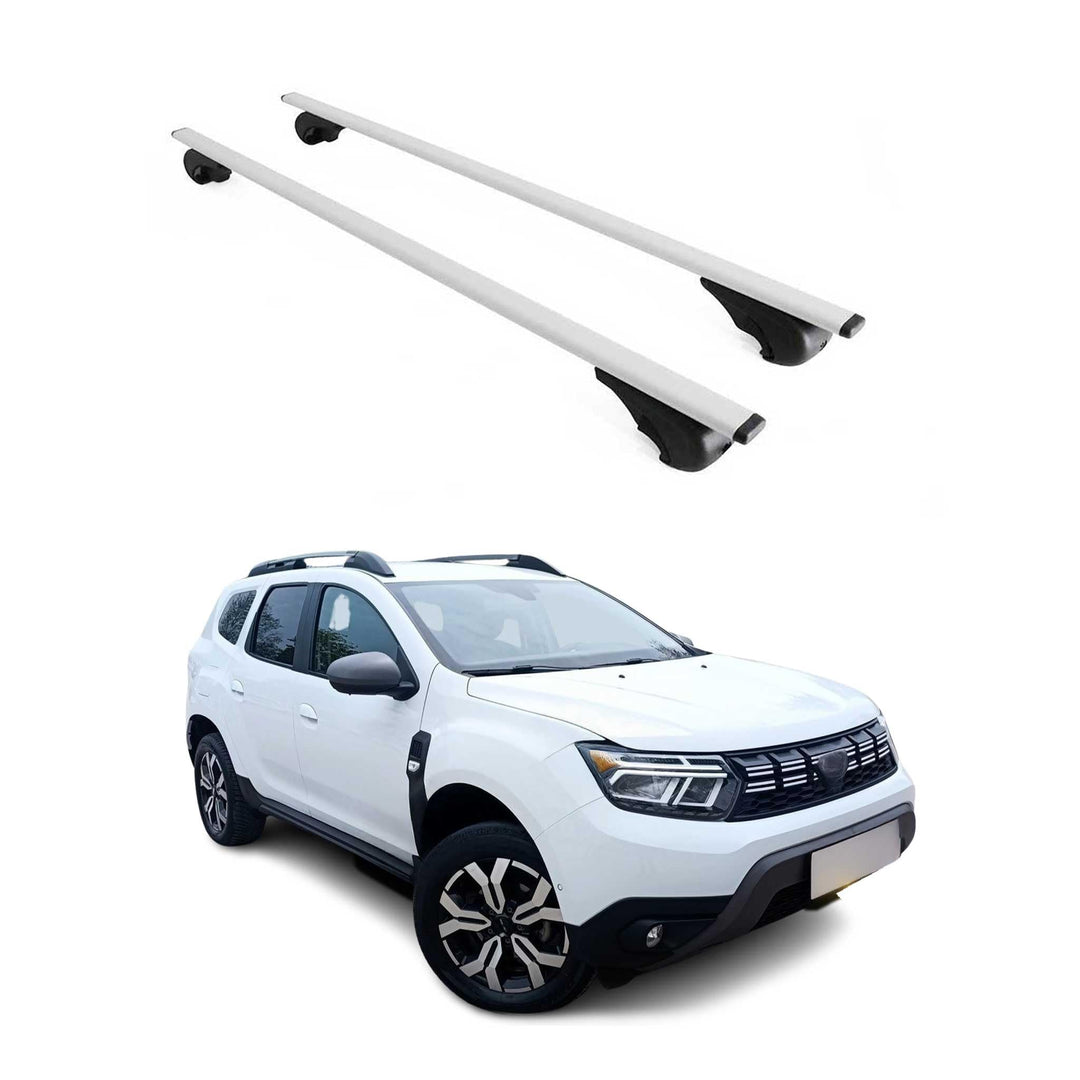 OMAC Dachträger Grundtäger kompatibel mit Dacia Duster mk3 2024-2025 75kg Metall Silber 2 TLG