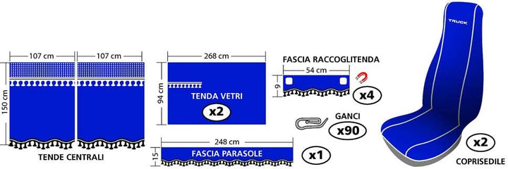 Lampa 98642 Innen-Set, blau, blau