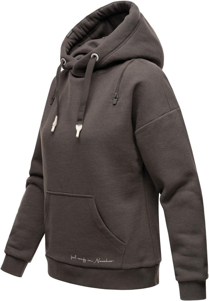 Navahoo Damen Sweatshirt Kapuzenpullover Hoodie Oversized Zuckerbärchen XS-XXL XS Dark Grey, XS Dark