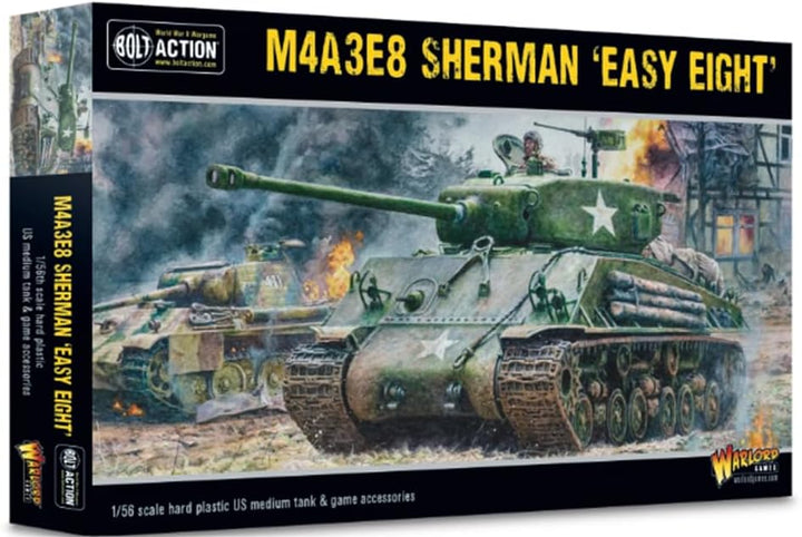 Warlord Games M4A3E8 Sherman Easy Eight – 1:56 / 28 mm Kunststoff-Modelltank für Bolt Action, sehr d