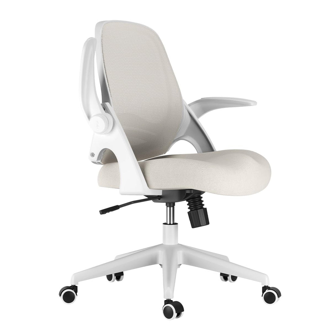 Hbada Bürostuhl Ergonomischer Schreibtischstuhl Arbeitsstuhl Drehstuhl mit klappbaren Armlehnen Mesh