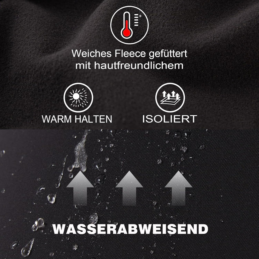 ineepor Thermo Leggings Damen Outdoor mit Fleece Gefütterte Leggins Taschen Hohe Taille Winter wasse