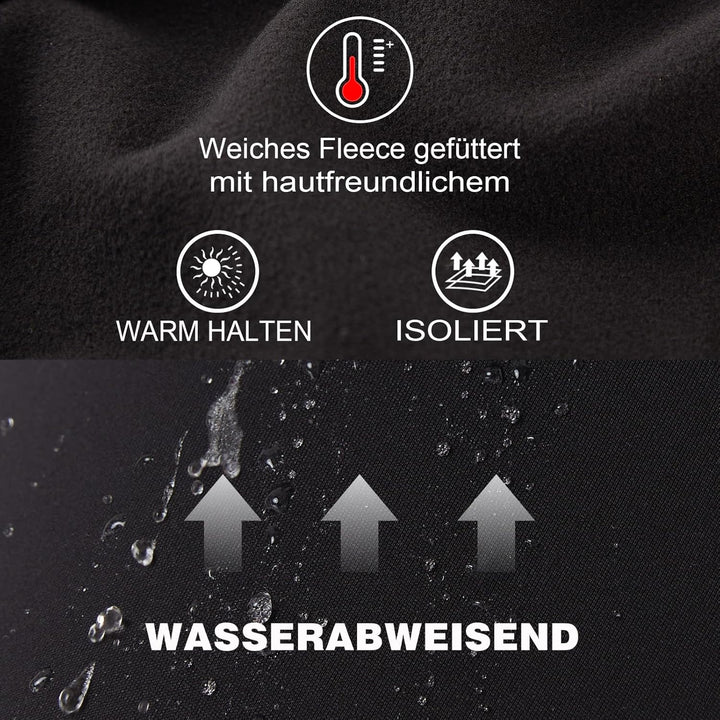 ineepor Thermo Leggings Damen Outdoor mit Fleece Gefütterte Leggins Taschen Hohe Taille Winter wasse