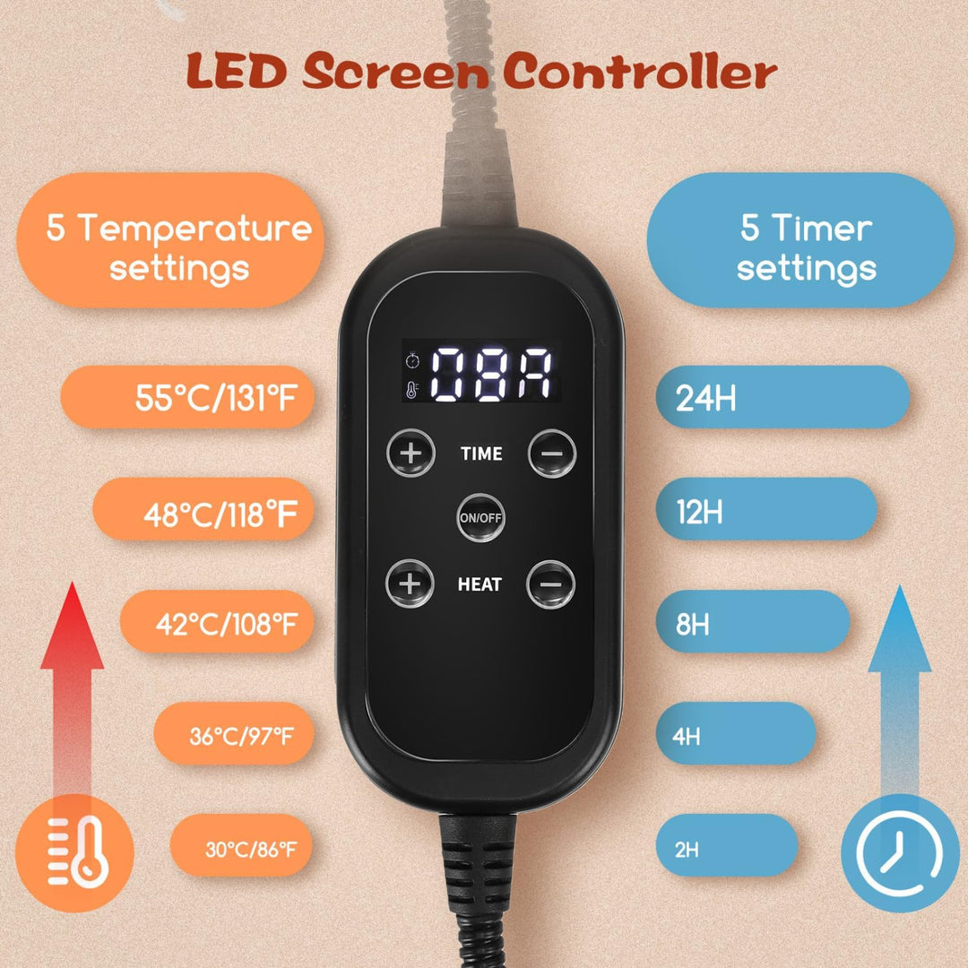 Nobleza - Katzenbett Einstellbare Temperatur, Donut Wärmematte mit Anti-Bite-Schlauchwickel Kabel, W