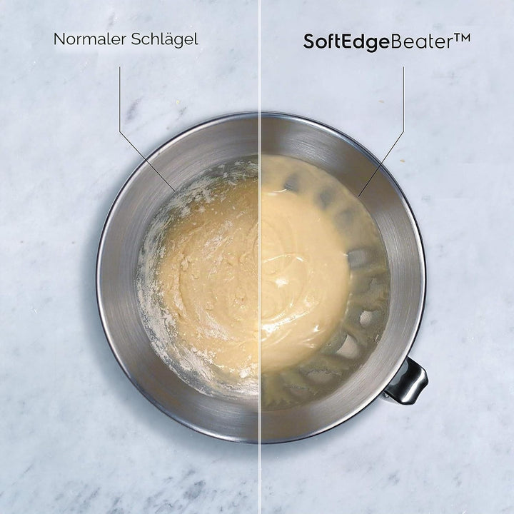 Electrolux EKM5570 Knetmaschine aus Edelstahl, Motor 1200 W und 10 Geschwindigkeiten, mit Schneebese