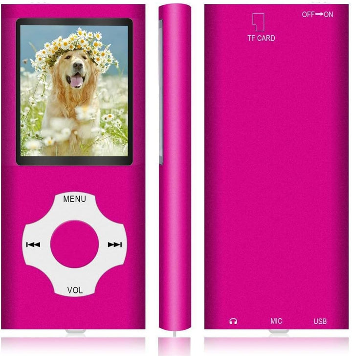 Hotechs MP3-Player/MP4-Player, MP3-Player mit 32 GB Speicherkarte, schlankes Design, digitales LCD-D
