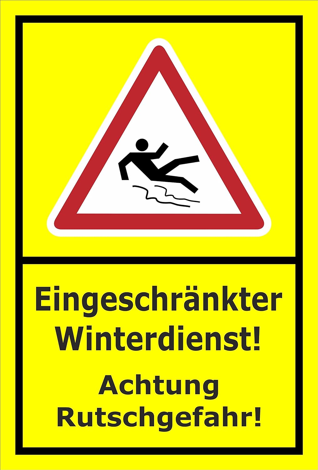 Melis Folienwerkstatt Schild Eingeschränkter Winterdienst - 60x40cm - Bohrlöcher - 3mm Aluverbund –