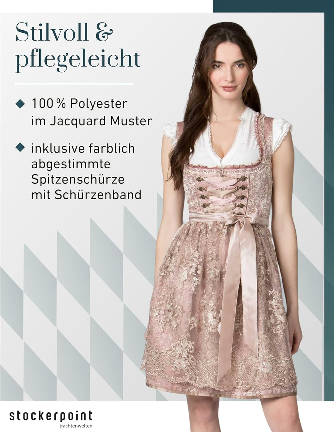 Stockerpoint Damen Noelia Kleid 38 Altrosa, 38 Altrosa