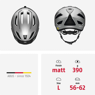 ABUS Stadthelm Pedelec 2.0 MIPS - Fahrradhelm mit Rücklicht, Schirm, Regenhaube und MIPS-Aufprallsch