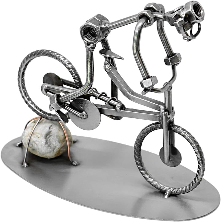 metalman24 Schraubenmännchen Fahrrad Mountainbike Stein MTB handgefertigte ausgefallene Geschenkidee