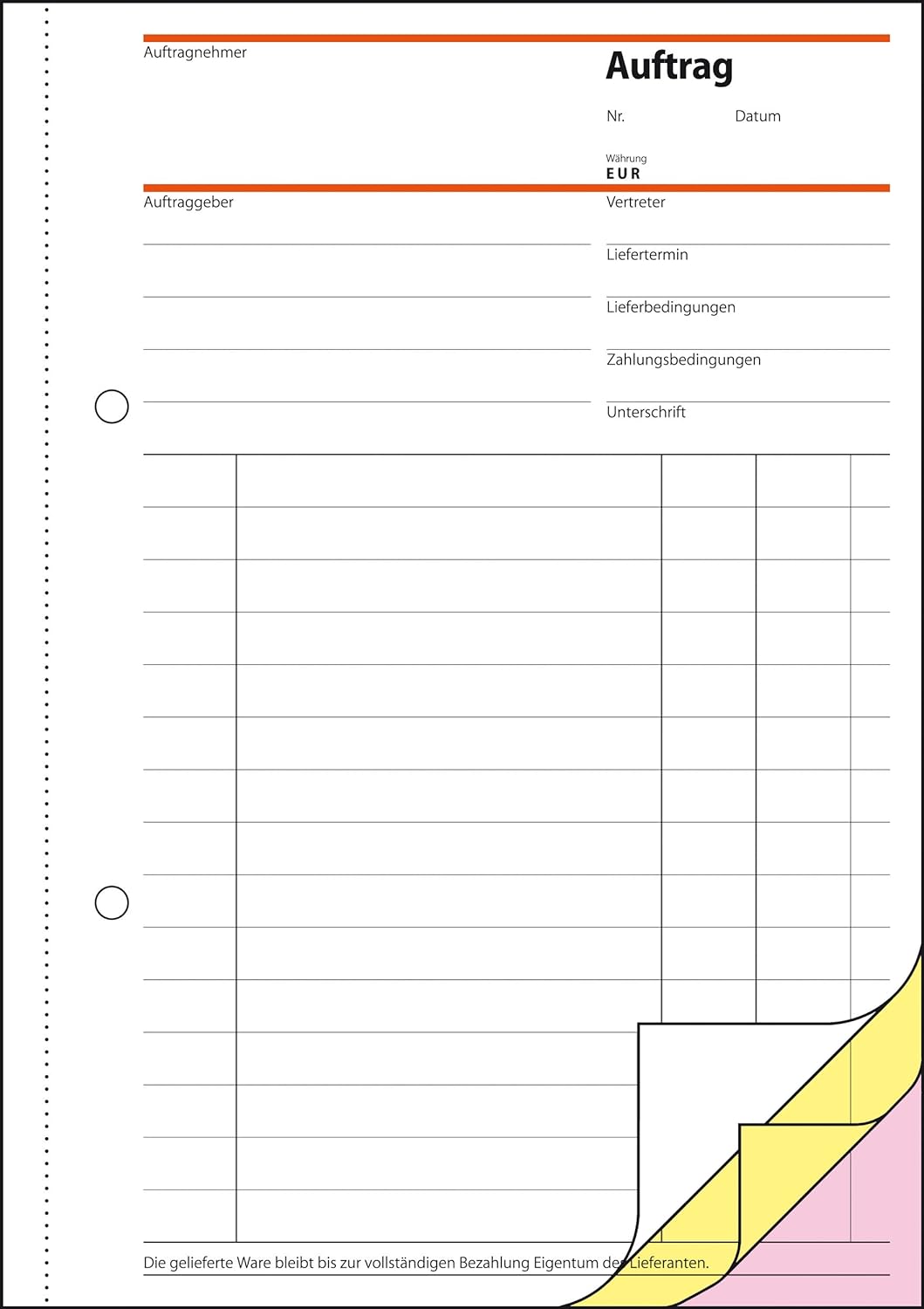 SIGEL SD002/5 Auftragsbuch A5, 3 x 40 Blatt, selbstdurchschreibend, 5er Pack 5 Stück A5, 3x40 Blatt,