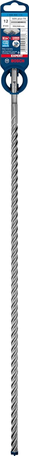 Bosch Professional 1x Expert SDS plus-7X Hammerbohrer (für Stahlbeton, Ø 12,00x600 mm, Zubehör Bohrh
