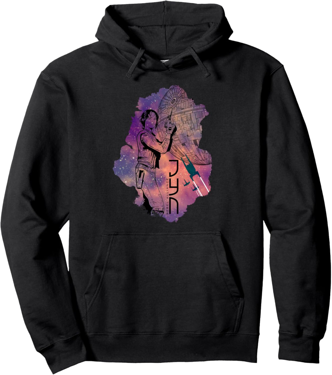 Star Wars Rogue One Jyn Cartoon Space Print Pullover Hoodie