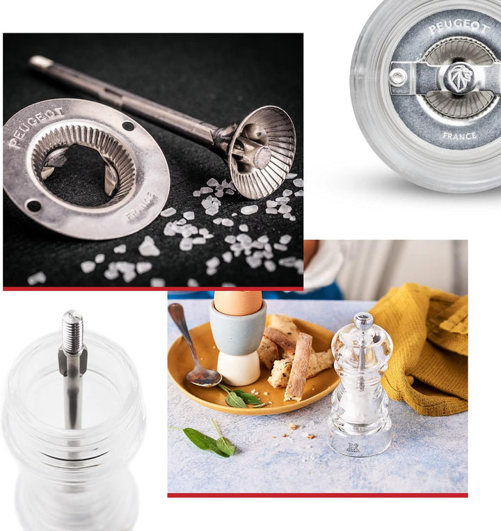 Peugeot Nancy Manuelle Salzmühle, Klassische Mahlgradeinstellung, Höhe: 30 cm, Acryl, Transparent, 9