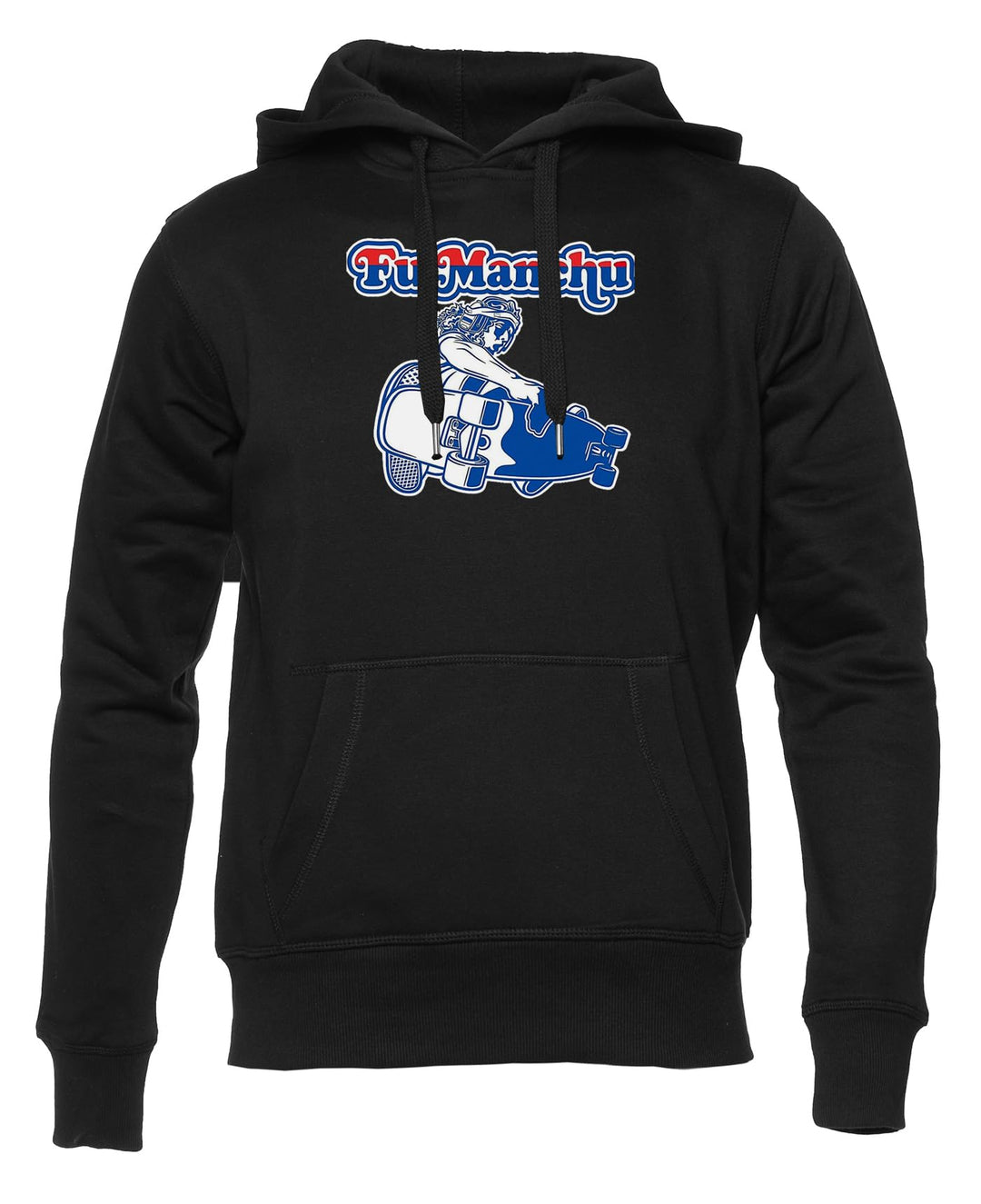 Generisch Fu Manchu Unisex Hoodie Herren Damen Schwarz Lange Ärmel Kapuzenpulli Men&