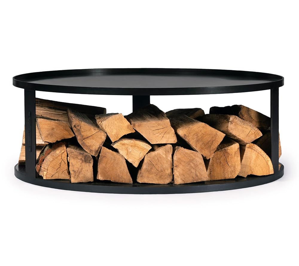CookKing Stahl Feuerschalenbasis Ø 82 cm | Zubehör für Feuerschalen | Robuste Bodenplatte & Holzlage