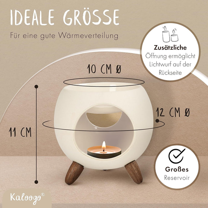 Sabai Scent Duftlampe – Elegantes Duftlicht – 3-beiniges Design – für ätherisches Öl + Duftwachs – p
