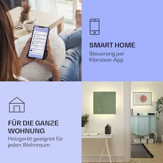 Klarstein 2-in-1 Infrarotheizung & Konvektor, Infrarotheizung mit Thermostat 500W, IP44-Infrarotheiz