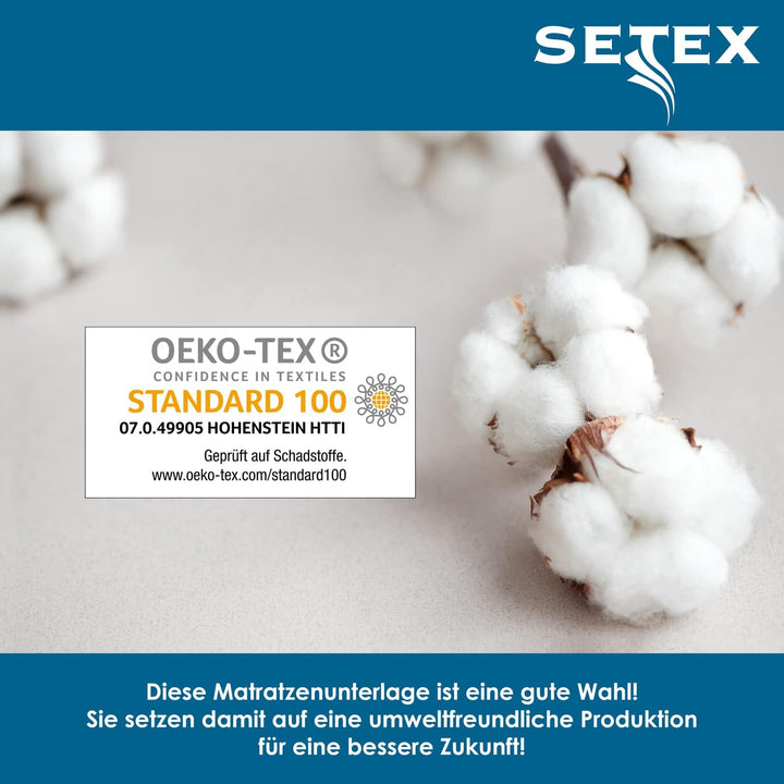 SETEX Matratzenunterlage, Polyester, Matratzenschoner zum Auflegen auf Lattenroste, 90 x 190 cm, Wei