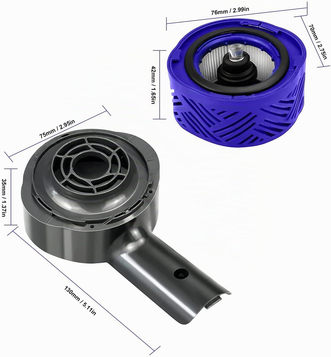 Motor Heckabdeckung und Heckfilter Kit für Dyson V6 DC58 DC59 DC61 DC62 DC74 Staubsauger Zubehör, Fü