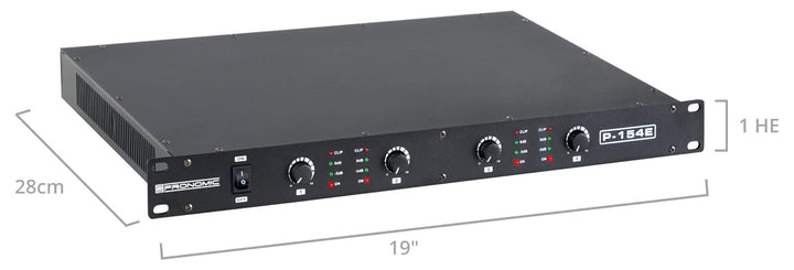Pronomic P-154E MKII Endstufe - 4-Kanal Endstufe - Leistung RMS/4 Ohm: 4x 150 Watt - Besonders geeig