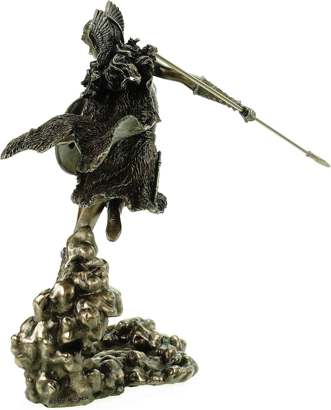 Veronese Figur germanische Walküre bronziert 24 cm Odin Skulptur Geistwesen