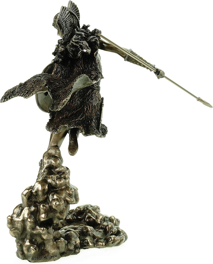 Veronese Figur germanische Walküre bronziert 24 cm Odin Skulptur Geistwesen