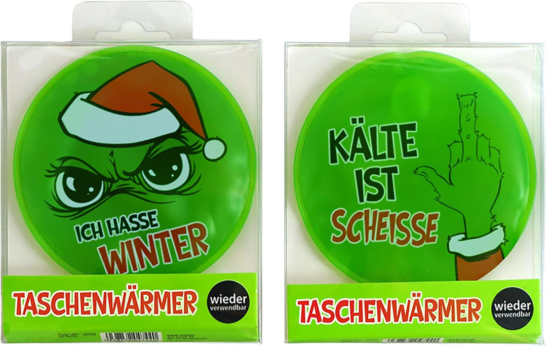 Freche Taschenwärmer Festtags-Muffel mit lustigem Anti-Weihnachts-Design wiederverwendbar - Lustige