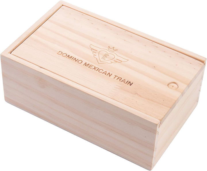 Engelhart - Domino Mexican Train/Zug -Premium- Qualität - Dobbel 12 Ausfuhrung - 2-8 Spieler - 91 fa