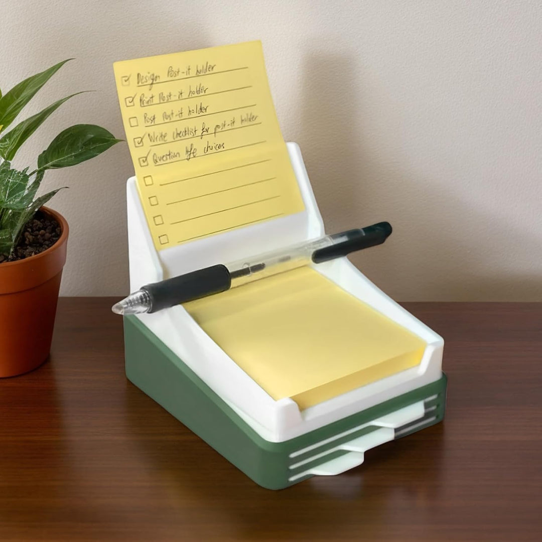 Sticky Note Holder, Memo Pad Organizer, 10 x 11 x 9 cm/3,9 x 4,3 x 3,5 Zoll Desktop Storage Box, Kee