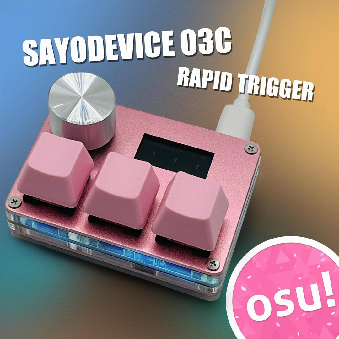 SayoDevice O3C OSU Tastatur, Schnellauslöser Mit Hall-Schalter, Magnetische Lineare Schalter, Knopf