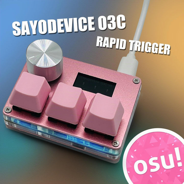 SayoDevice O3C OSU Tastatur, Schnellauslöser Mit Hall-Schalter, Magnetische Lineare Schalter, Knopf
