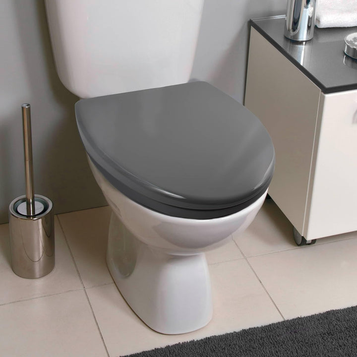 spirella Toilettendeckel oval Klodeckel mit Quick-Release-Funktion und Softclose Absenkautomatik. An