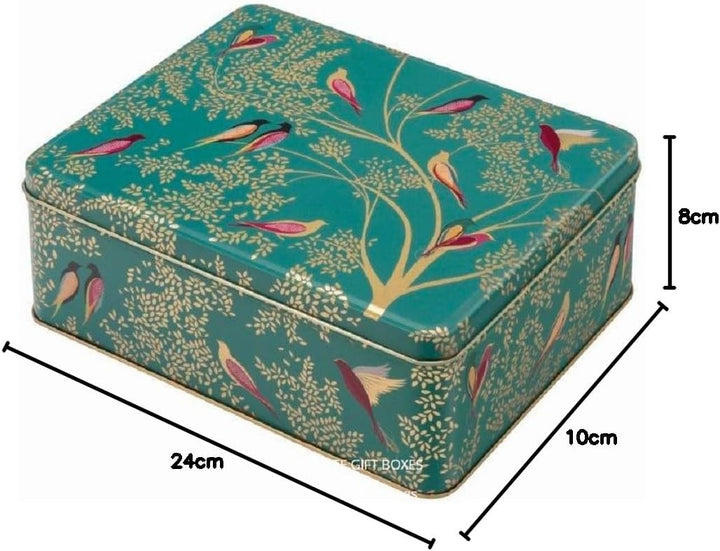 Sara Miller rechteckige Dose, „Green Birds“-Design