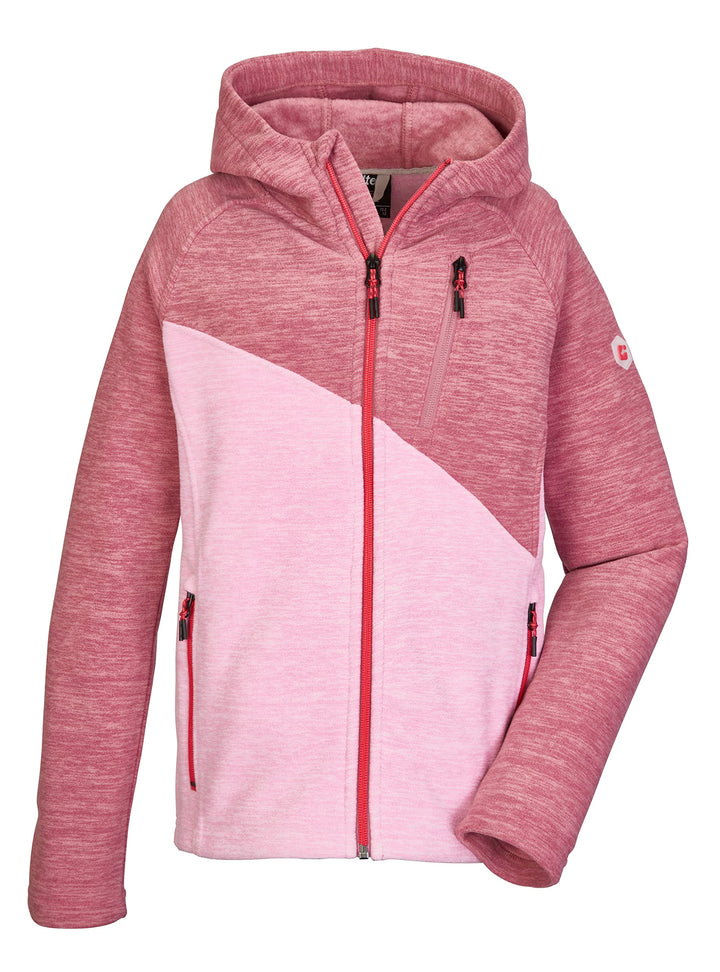 Killtec Mädchen Kos 202 Grls Flc Jckt Fleecejacke mit Kapuze 176 rosenholz, 176 rosenholz