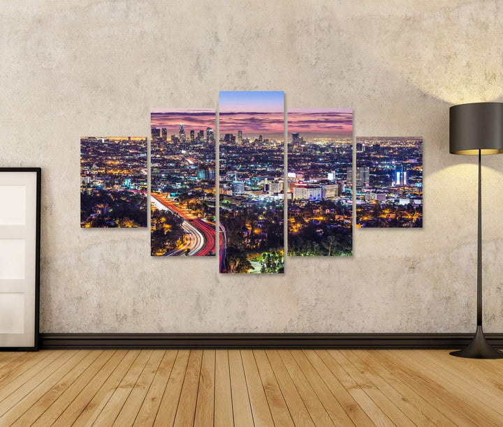 islandburner Bild auf Leinwand Los Angeles Kalifornien Usa Am Frühen Morgen Die Innenstadt Stadtbild