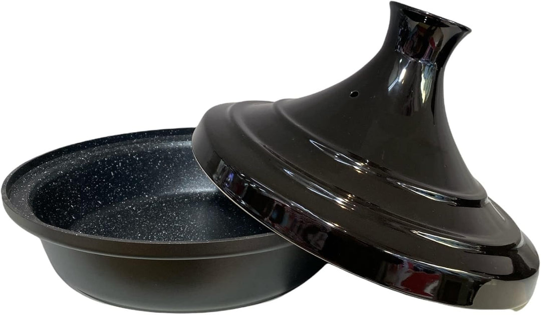 SWISS LINE Tajine 30 cm Induktion geeignet – Aluminium Schmortopf mit Keramikdeckel – Antihaft Marmo