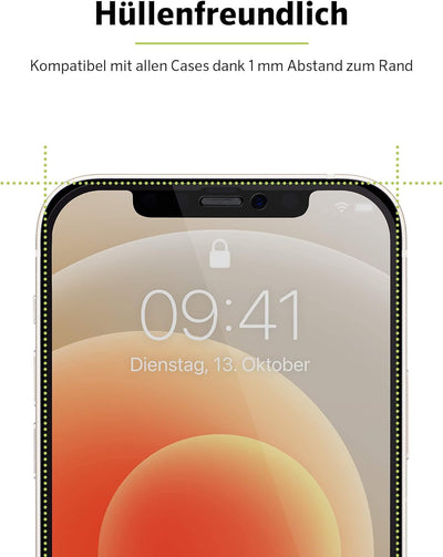 Artwizz PrivacyGlass Schutzglas kompatibel mit iPhone 12 Mini (5,4 Zoll) - Displayschutz mit Anti-Sp