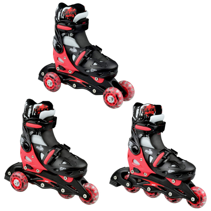 Raven 3in1 Kinder Inlineskates/Triskates/Rollschuhe Balloon verstellbar 37-40 (23,5 cm-26 cm) Singer