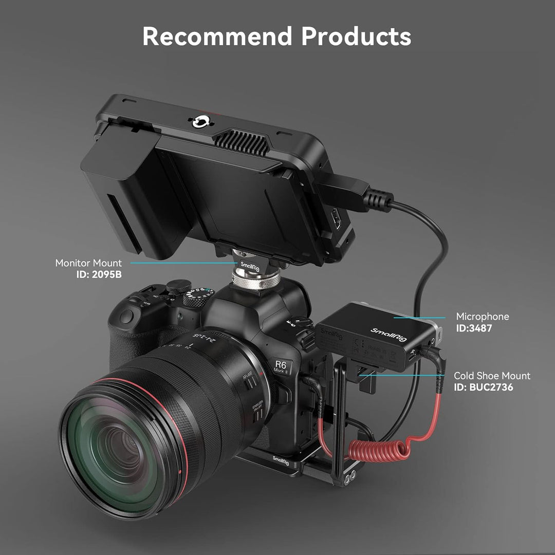 SMALLRIG Quick Release L-Bracket für Canon R6 Mark II / R6 / R5 / R5 C, Kamera-L-Platte für Arca-Typ