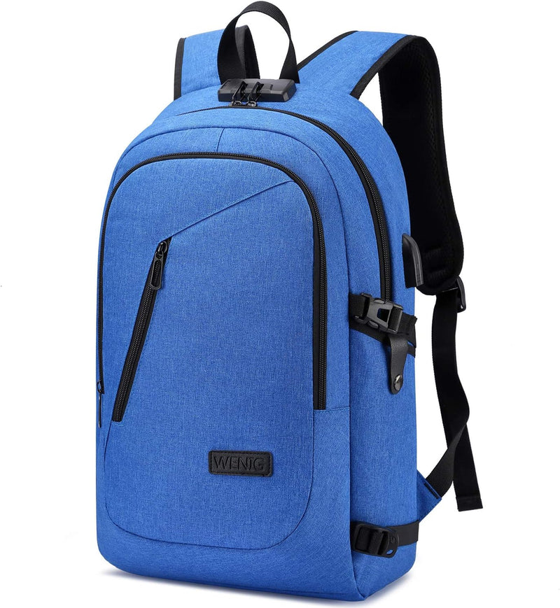 WENIG Laptop Rucksack Herren,15.6 Zoll Laptop Anti Diebstahl Rucksack Tasche Schulrucksack Business